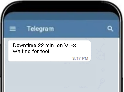 Alert on mobile phone in LEANworx